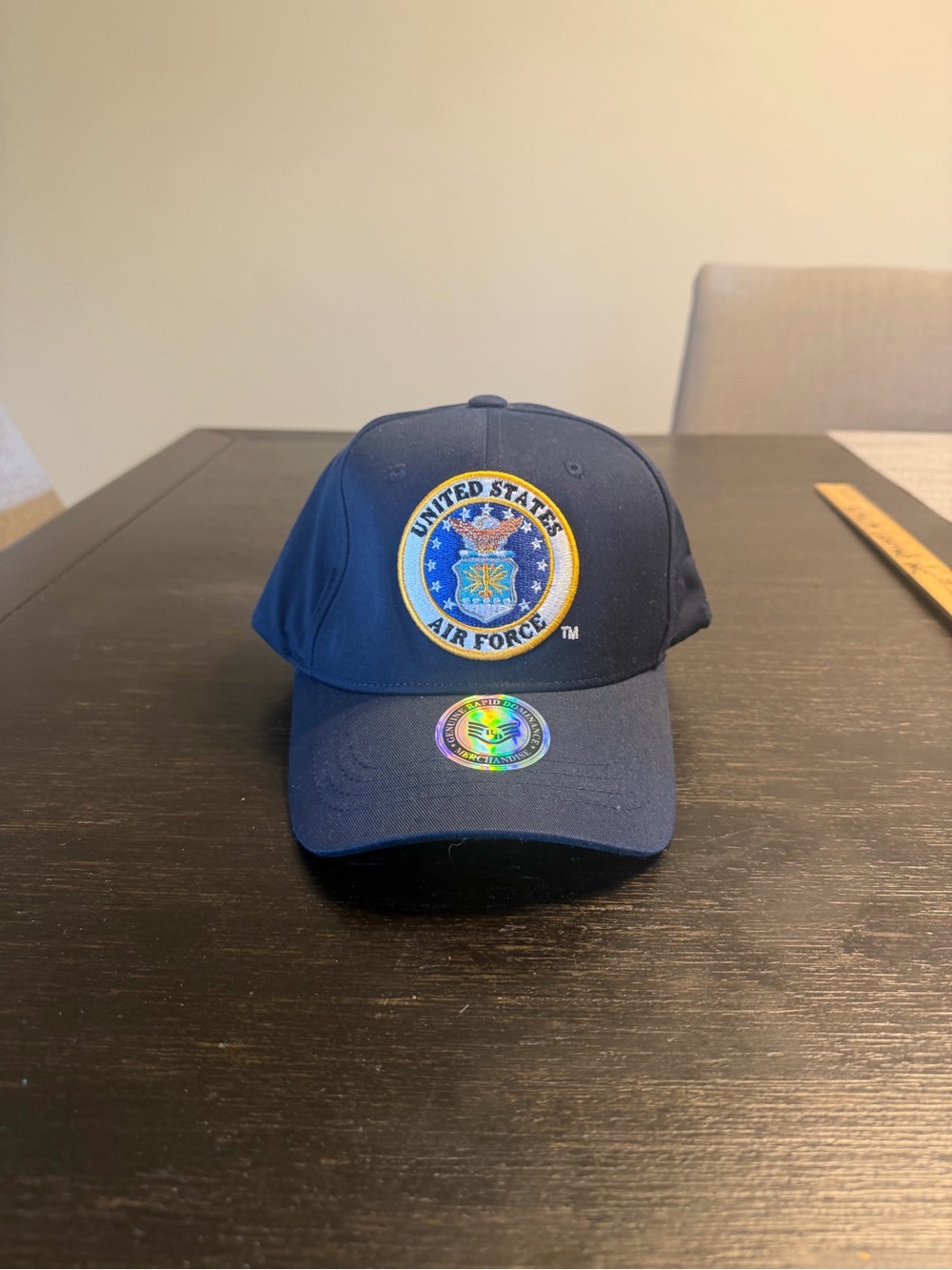 United States Air Force Navy Blue Embroidered Baseball Cap